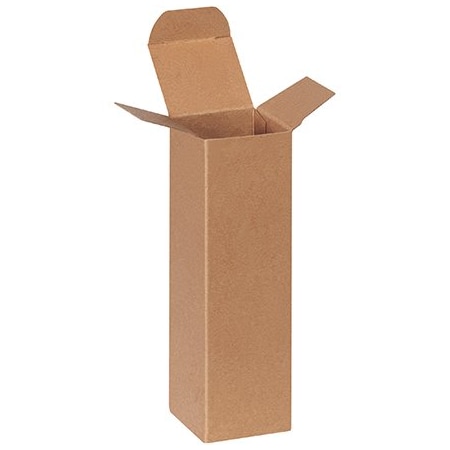 Bsc Preferred 2 x 2 x 7'' Kraft Reverse Tuck Folding Cartons, 500PK BUY00021100